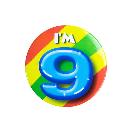 Sono 9 Pulsante 9 Anni 5,5 cm