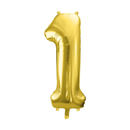 Palloncino 1 Anno Figura Oro Vuoto 72cm