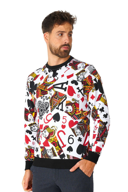 Maglione da uomo con carte da gioco del casinò <tc>OppoSuits</tc>