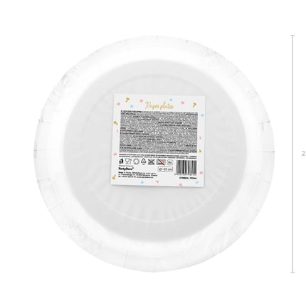 Piatti per la rivelazione del sesso 23 cm 6 pezzi
