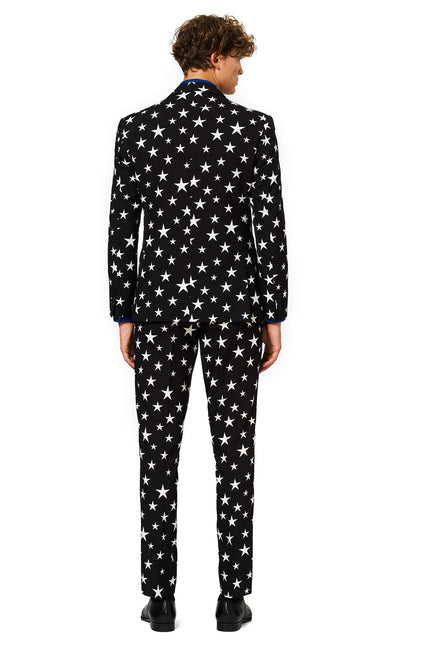 Tuta da uomo con stelle bianche e nere <tc>OppoSuits</tc>
