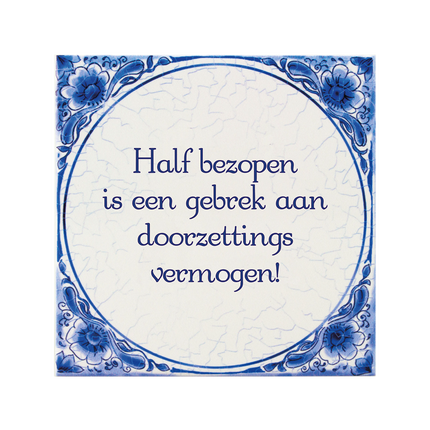 Mattonella blu Delft Posseduta 14,5 cm