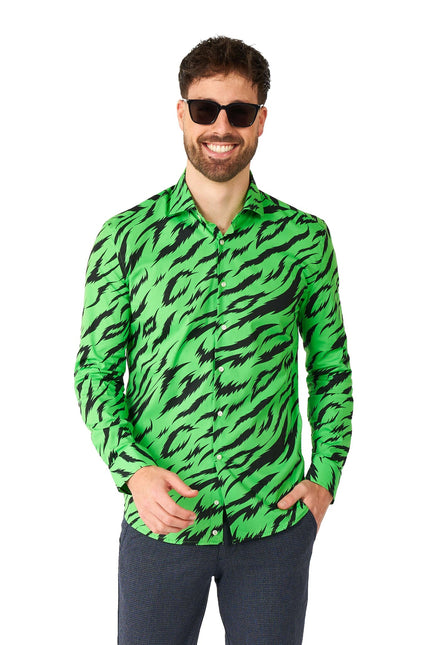 Camicia Tiger Verde Uomo <tc>OppoSuits</tc>