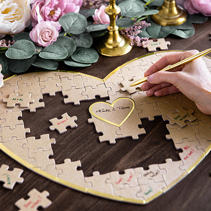 Puzzle del cuore del libro degli ospiti 45 cm
