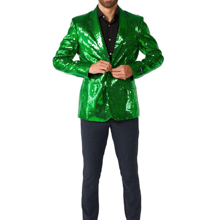 Paillet Blazer verde uomo <tc>Suitmeister</tc>