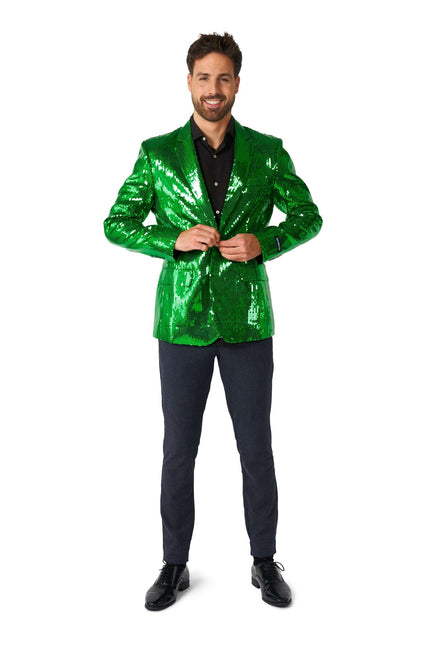 Paillet Blazer verde uomo <tc>Suitmeister</tc>