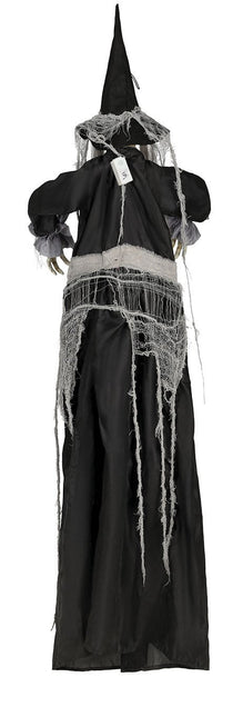 Decorazione appesa di Halloween Strega con luce e suono 1,8m