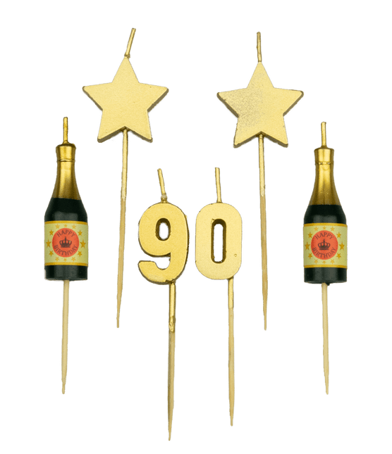 Candele 90 anni Champagne 17,5 cm