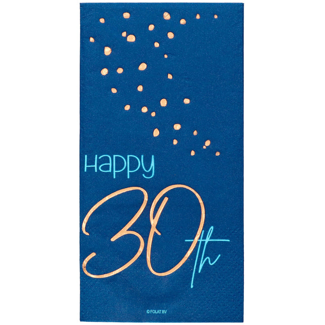 Tovaglioli 30 anni blu 33cm 10pz