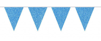 Ghirlande blu glitterate 6m