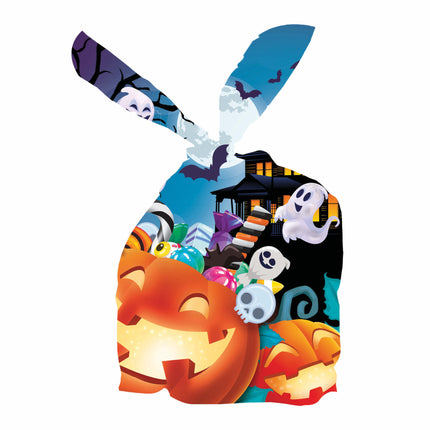 Sacchetti colorati per Halloween Zucca 13,5 cm