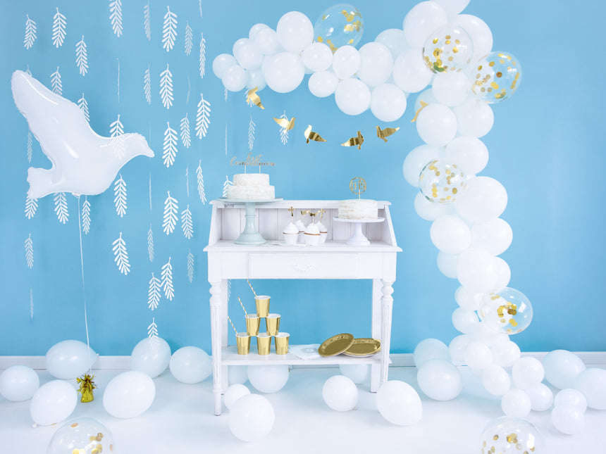 Foglie appese Decorazione bianca 1,8 m