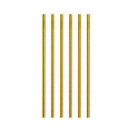 Cannucce di carta dorate 19,7 cm 20 pezzi