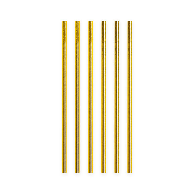 Cannucce di carta dorate 19,7 cm 20 pezzi