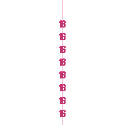 16 Anno Decorazione appesa Rosa 1,52m