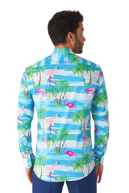 Camicia Hawaii Flamingo Uomo <tc>OppoSuits</tc>