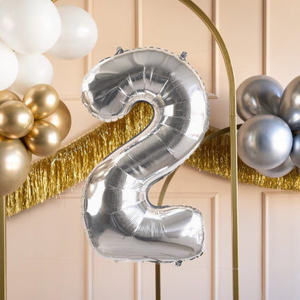 Palloncino di figura 2 anni Argento Vuoto 72cm