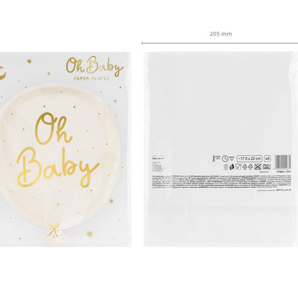 Piatti Oh Baby 22cm 6pz
