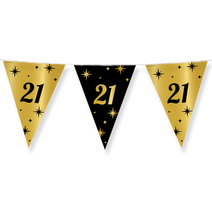 Bandiera 21 anni Oro Nero 10m