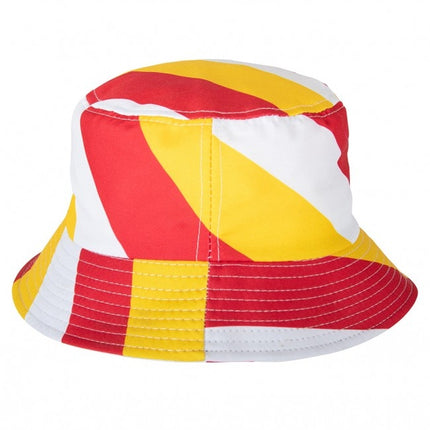 Cappello da pescatore rosso/bianco/giallo