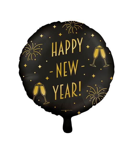 Palloncino ad elio Happy New Year vuoto 30cm