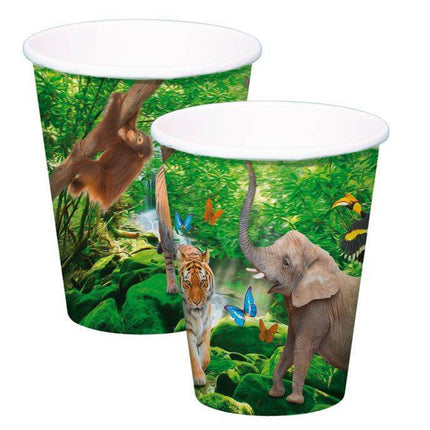 Tazze animali Safari in cartone 250ml 8pz