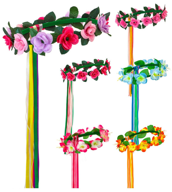 Cerchietto per capelli a fiori viola
