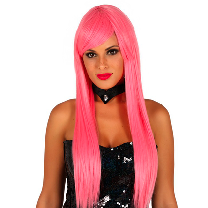 Parrucca rosa chiaro capelli lunghi