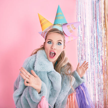Cappelli per feste di buon compleanno 16 cm 6 pezzi