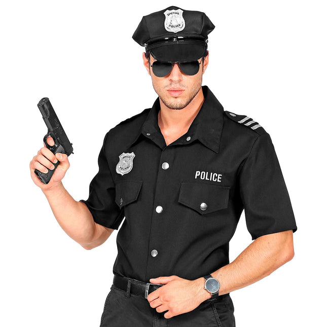 Camicetta della polizia uomo nero