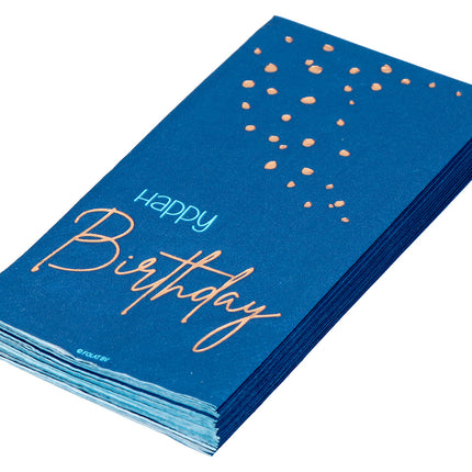 Tovaglioli di Buon Compleanno Blu 33cm 10pz