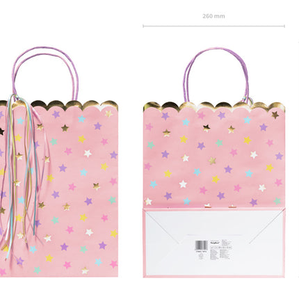 Borsa regalo Stars Pink 32cm