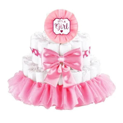 Set di torte di pannolini per la nascita per bambina 4 pezzi