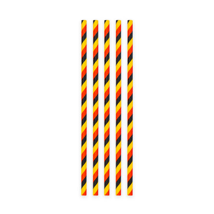 Cannucce di cartone nero rosso giallo 20pz