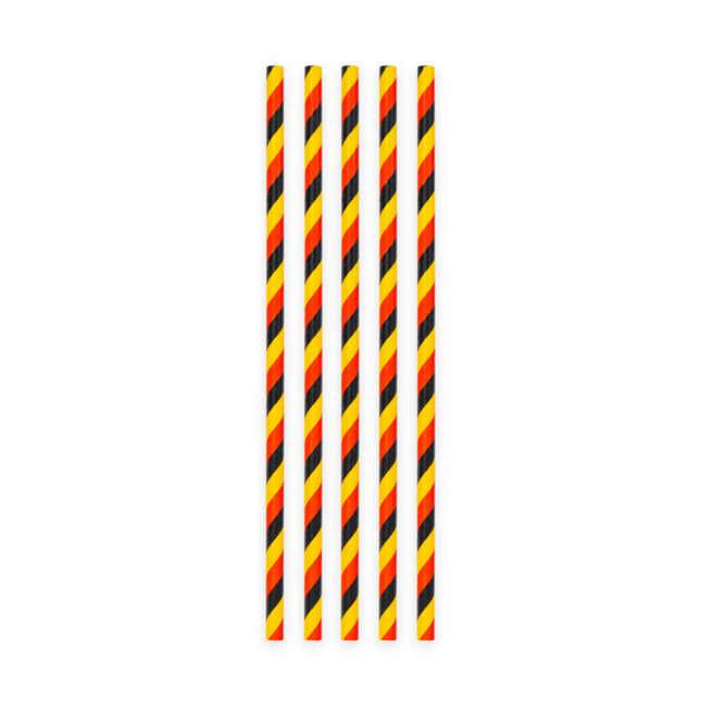 Cannucce di cartone nero rosso giallo 20pz