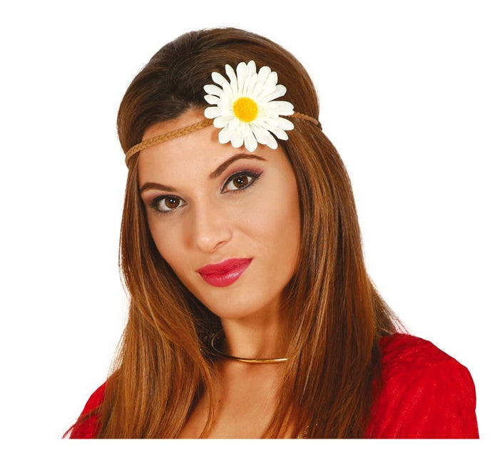 Cerchietto per capelli intrecciato con fiore