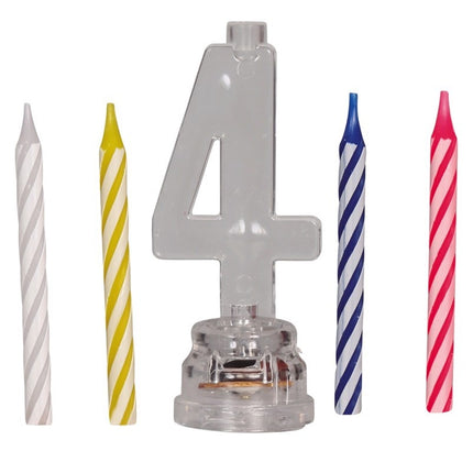 Portacandela 4 Anni Led 13cm
