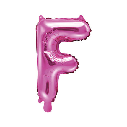 Palloncino in foil Lettera F Rosa Vuoto 35cm
