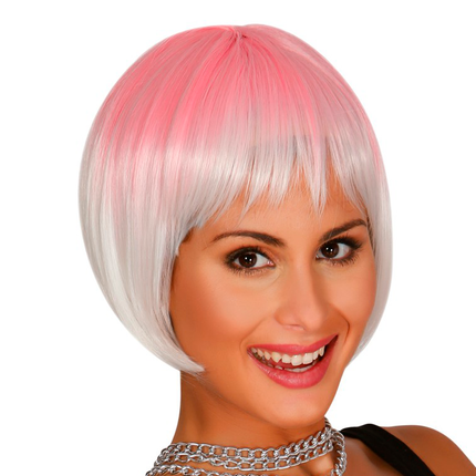 Parrucca rosa capelli corti