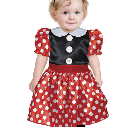 Costume da Minnie Mouse rosso bianco bambino