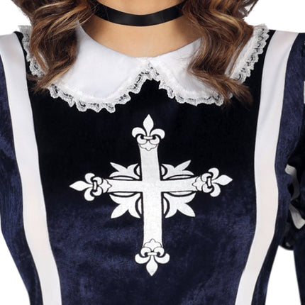 Costume da moschettiere blu da donna