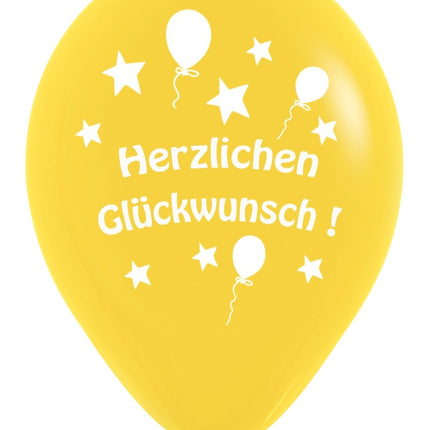 Palloncini Herzlichen Gluckwunsch Mix 30cm 12pz