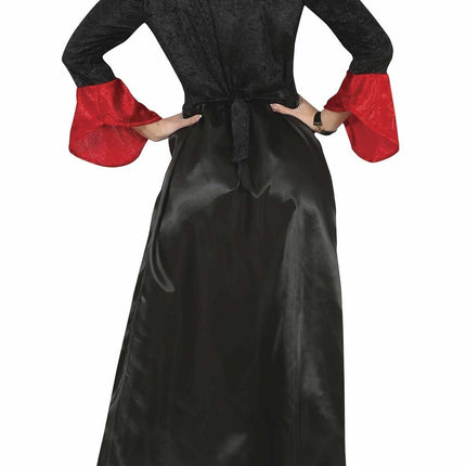 Costume da Vampiro Halloween Donna Rosso Nero