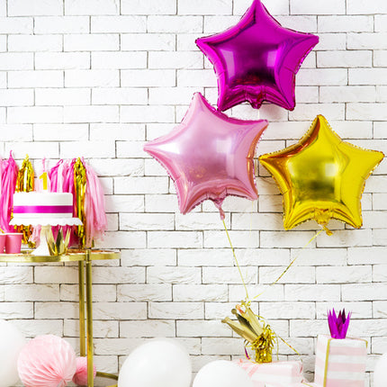 Palloncino ad elio Star rosa chiaro vuoto 48 cm