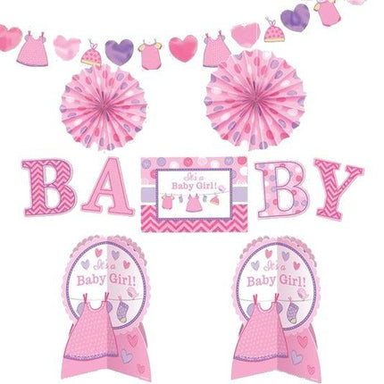 Set decorazione nascita bambina 10 pezzi