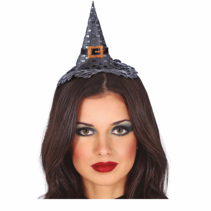 Cappello da strega con cerchietto d'argento