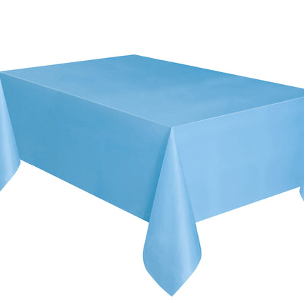 Tovaglia azzurra in plastica 2,74 m