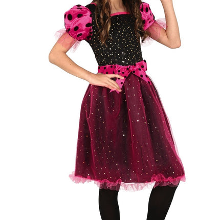 Costume da strega di Halloween per ragazza rosa