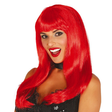 Parrucca Halloween Pony Rosso