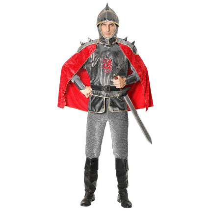 Costume da cavaliere da uomo con armatura